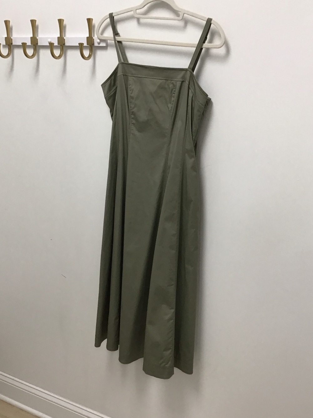 Steve Madden warm stone Olive Green Midi Slip Dress